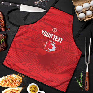 Custom Tunisia Football Apron 2026 Eagles of Carthage Red Grunge - African Pride