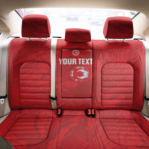 Custom Tunisia Football Back Car Seat Cover 2026 Eagles of Carthage Red Grunge - African Pride