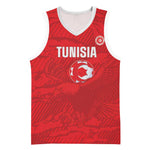 Custom Tunisia Football Basketball Jersey 2026 Eagles of Carthage Red Grunge - African Pride