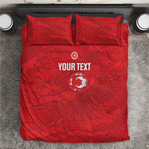 Custom Tunisia Football Bedding Set 2026 Eagles of Carthage Red Grunge - African Pride