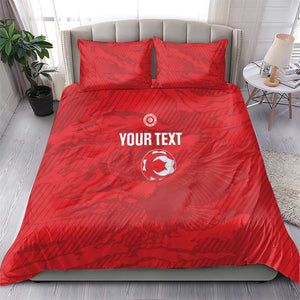 Custom Tunisia Football Bedding Set 2026 Eagles of Carthage Red Grunge - African Pride