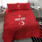 Custom Tunisia Football Bedding Set 2026 Eagles of Carthage Red Grunge - African Pride