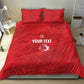 Custom Tunisia Football Bedding Set 2026 Eagles of Carthage Red Grunge - African Pride