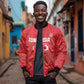 Custom Tunisia Football Bomber Jacket 2026 Eagles of Carthage Red Grunge - African Pride