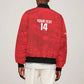 Custom Tunisia Football Bomber Jacket 2026 Eagles of Carthage Red Grunge - African Pride