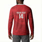 Custom Tunisia Football Button Sweatshirt 2026 Eagles of Carthage Red Grunge