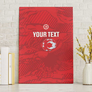 Custom Tunisia Football Canvas Wall Art 2026 Eagles of Carthage Red Grunge - African Pride