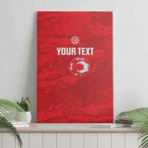 Custom Tunisia Football Canvas Wall Art 2026 Eagles of Carthage Red Grunge - African Pride