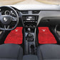 Custom Tunisia Football Car Mats 2026 Eagles of Carthage Red Grunge - African Pride