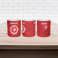 Custom Tunisia Football Ceramic Mug 2026 Eagles of Carthage Red Grunge - African Pride