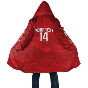 Custom Tunisia Football Cloak 2026 Eagles of Carthage Red Grunge - African Pride
