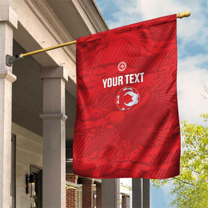 Custom Tunisia Football Garden Flag 2026 Eagles of Carthage Red Grunge - African Pride