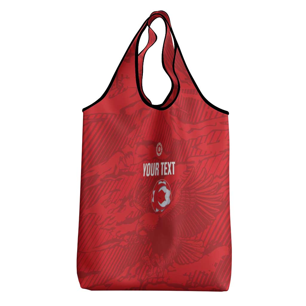 Custom Tunisia Football Grocery Bag 2026 Eagles of Carthage Red Grunge - African Pride