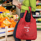 Custom Tunisia Football Grocery Bag 2026 Eagles of Carthage Red Grunge - African Pride