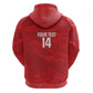 Custom Tunisia Football Hoodie 2026 Eagles of Carthage Red Grunge - African Pride
