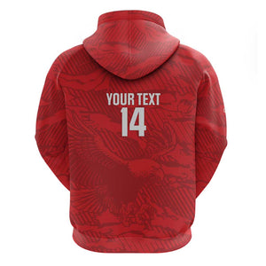 Custom Tunisia Football Hoodie 2026 Eagles of Carthage Red Grunge - African Pride