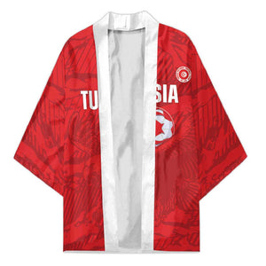 Custom Tunisia Football Kimono 2026 Eagles of Carthage Red Grunge - African Pride