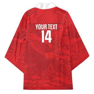 Custom Tunisia Football Kimono 2026 Eagles of Carthage Red Grunge - African Pride