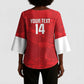 Custom Tunisia Football Kimono Sleeve Blouse 2026 Eagles of Carthage Red Grunge - African Pride