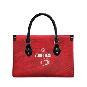 Custom Tunisia Football Leather Bag 2026 Eagles of Carthage Red Grunge - African Pride