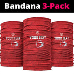 Custom Tunisia Football Neck Gaiter 2026 Eagles of Carthage Red Grunge - African Pride