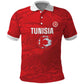 Custom Tunisia Football Polo Shirt 2026 Eagles of Carthage Red Grunge LT14