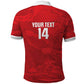 Custom Tunisia Football Polo Shirt 2026 Eagles of Carthage Red Grunge LT14