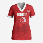 Custom Tunisia Football Scrub Top 2026 Eagles of Carthage Red Grunge - African Pride