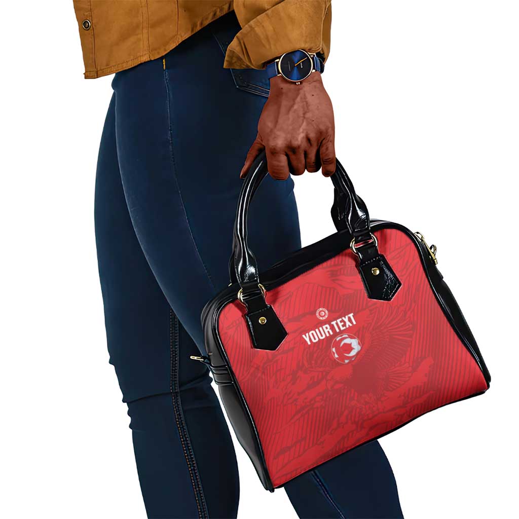 Custom Tunisia Football Shoulder Handbag 2026 Eagles of Carthage Red Grunge - African Pride