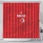 Custom Tunisia Football Shower Curtain 2026 Eagles of Carthage Red Grunge - African Pride