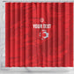 Custom Tunisia Football Shower Curtain 2026 Eagles of Carthage Red Grunge - African Pride