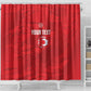 Custom Tunisia Football Shower Curtain 2026 Eagles of Carthage Red Grunge - African Pride
