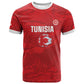 Custom Tunisia Football T shirt 2026 Eagles of Carthage Red Grunge LT14
