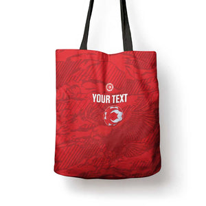 Custom Tunisia Football Tote Bag 2026 Eagles of Carthage Red Grunge - African Pride
