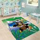 Personalised Afro Sierra Leone Area Rug Chimp With Drum - Happy Independence Day
