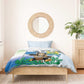 Personalised Afro Sierra Leone Bedding Set Chimp With Drum - Happy Independence Day