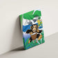 Personalised Afro Sierra Leone Canvas Wall Art Chimp With Drum - Happy Independence Day