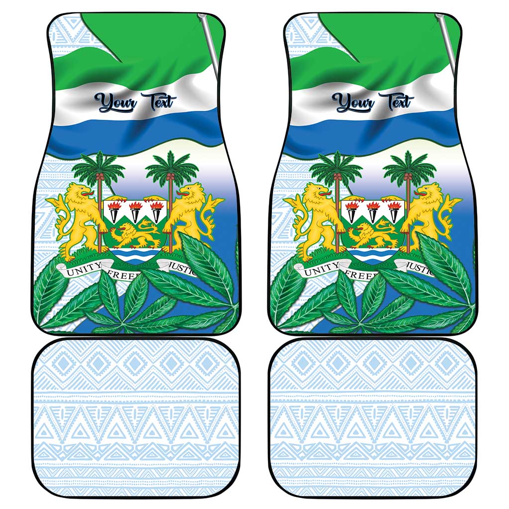 Personalised Afro Sierra Leone Car Mats Chimp With Drum - Happy Independence Day