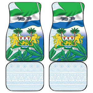 Personalised Afro Sierra Leone Car Mats Chimp With Drum - Happy Independence Day
