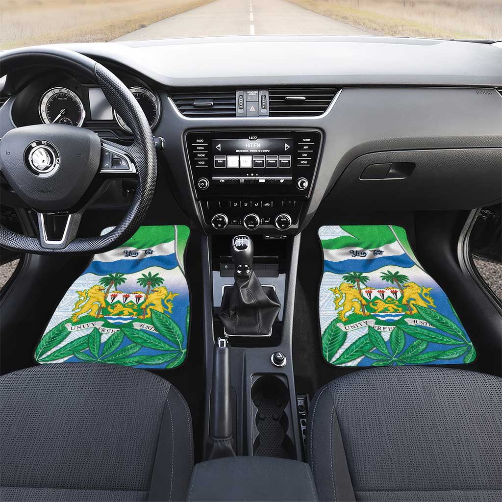 Personalised Afro Sierra Leone Car Mats Chimp With Drum - Happy Independence Day