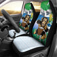 Personalised Afro Sierra Leone Car Seat Cover Chimp With Drum - Happy Independence Day
