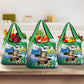 Personalised Afro Sierra Leone Grocery Bag Chimp With Drum - Happy Independence Day