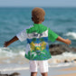Personalised Afro Sierra Leone Kid Hawaiian Shirt Chimp With Drum - Happy Independence Day