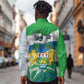 Personalised Afro Sierra Leone Long Sleeve Button Shirt Chimp With Drum - Happy Independence Day