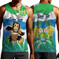 Personalised Afro Sierra Leone Men Tank Top Chimp With Drum - Happy Independence Day