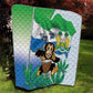 Personalised Afro Sierra Leone Quilt Chimp With Drum - Happy Independence Day