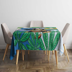 Personalised Afro Sierra Leone Tablecloth Chimp With Drum - Happy Independence Day