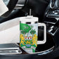 Personalised Afro Sierra Leone Tumbler With Handle Chimp With Drum - Happy Independence Day