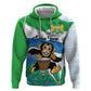Personalised Afro Sierra Leone Zip Hoodie Chimp With Drum - Happy Independence Day