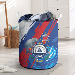 Cape Verde Independence Day Laundry Basket 51st Anniversary Manatee Coat Of Arms